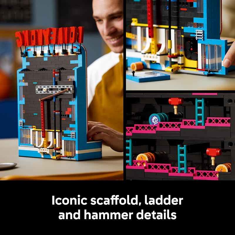 LEGO Super Mario Donkey Kong Arcade 72051 Collectible Building Set for Adults Ages 18 Retro Arcade Decor Working Levers Joystick 1367 pieces Gift for Gamers