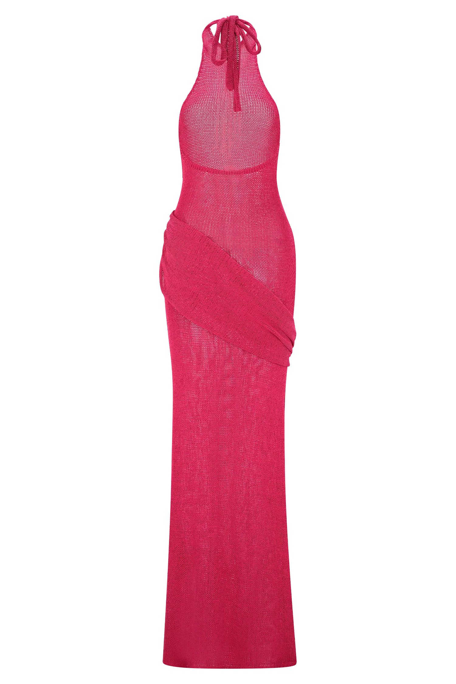 Reece Halter Knit Maxi Dress Dragonfruit