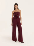 Red Knot Detail Tailored Bandeau Top