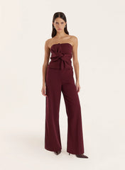 Red Knot Detail Tailored Bandeau Top