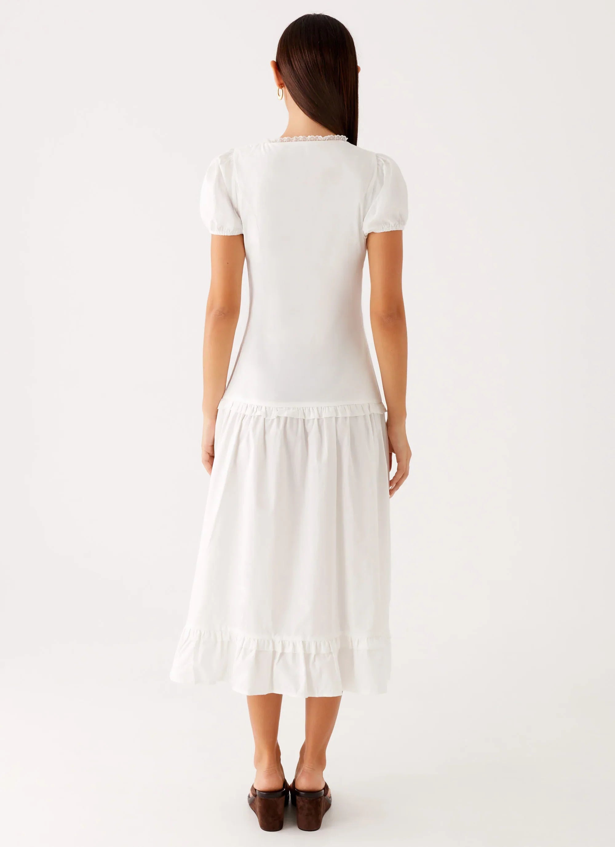 London Midi Dress White