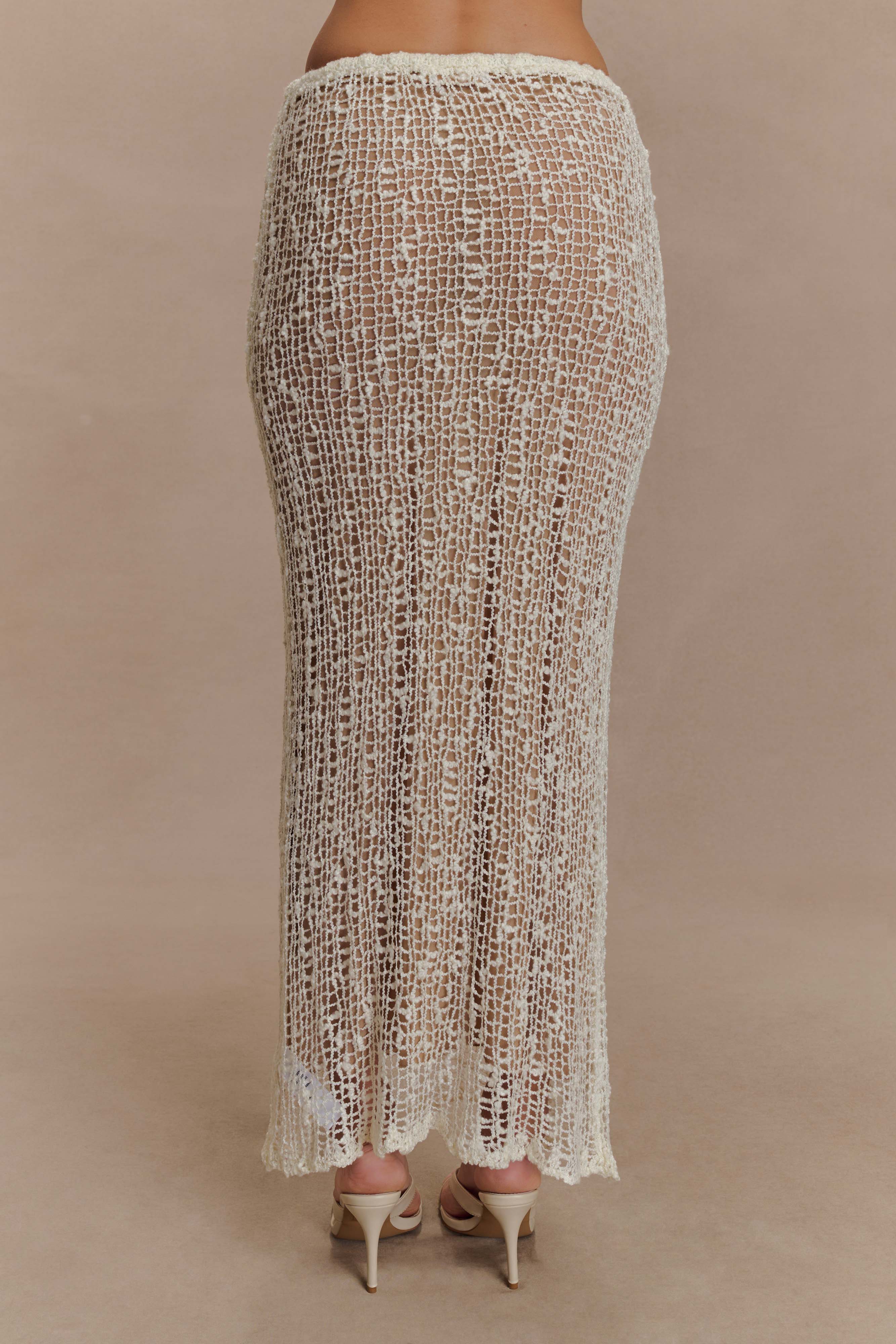 Cordelia Knit Maxi Skirt Ivory