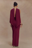 Darby Knit Scarf Maxi Dress Merlot