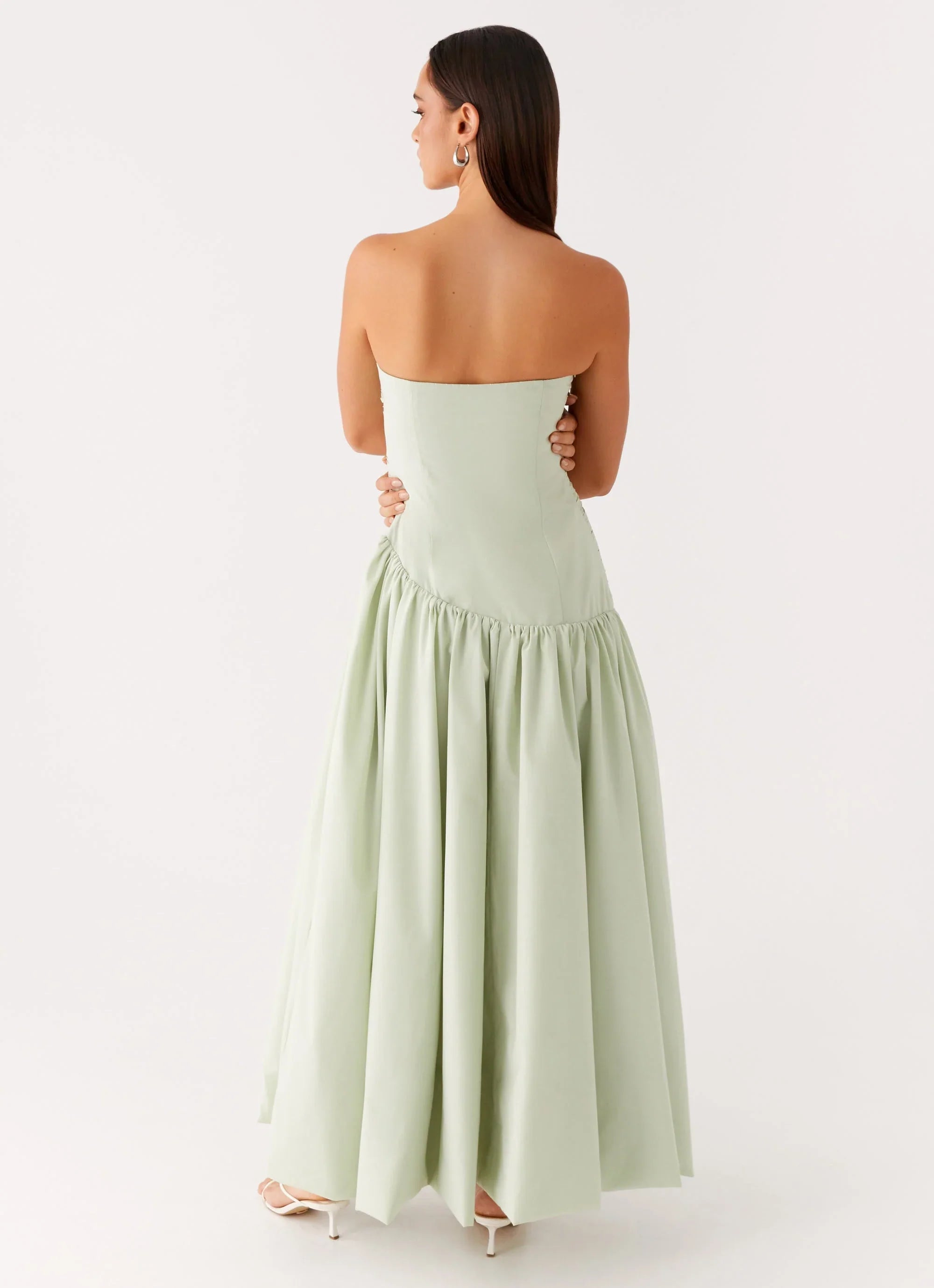 Misa Bubble Maxi Dress Mint