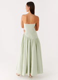 Misa Bubble Maxi Dress Mint