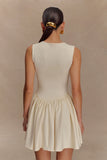 Sharon Scuba Jersey Mini Dress Ivory