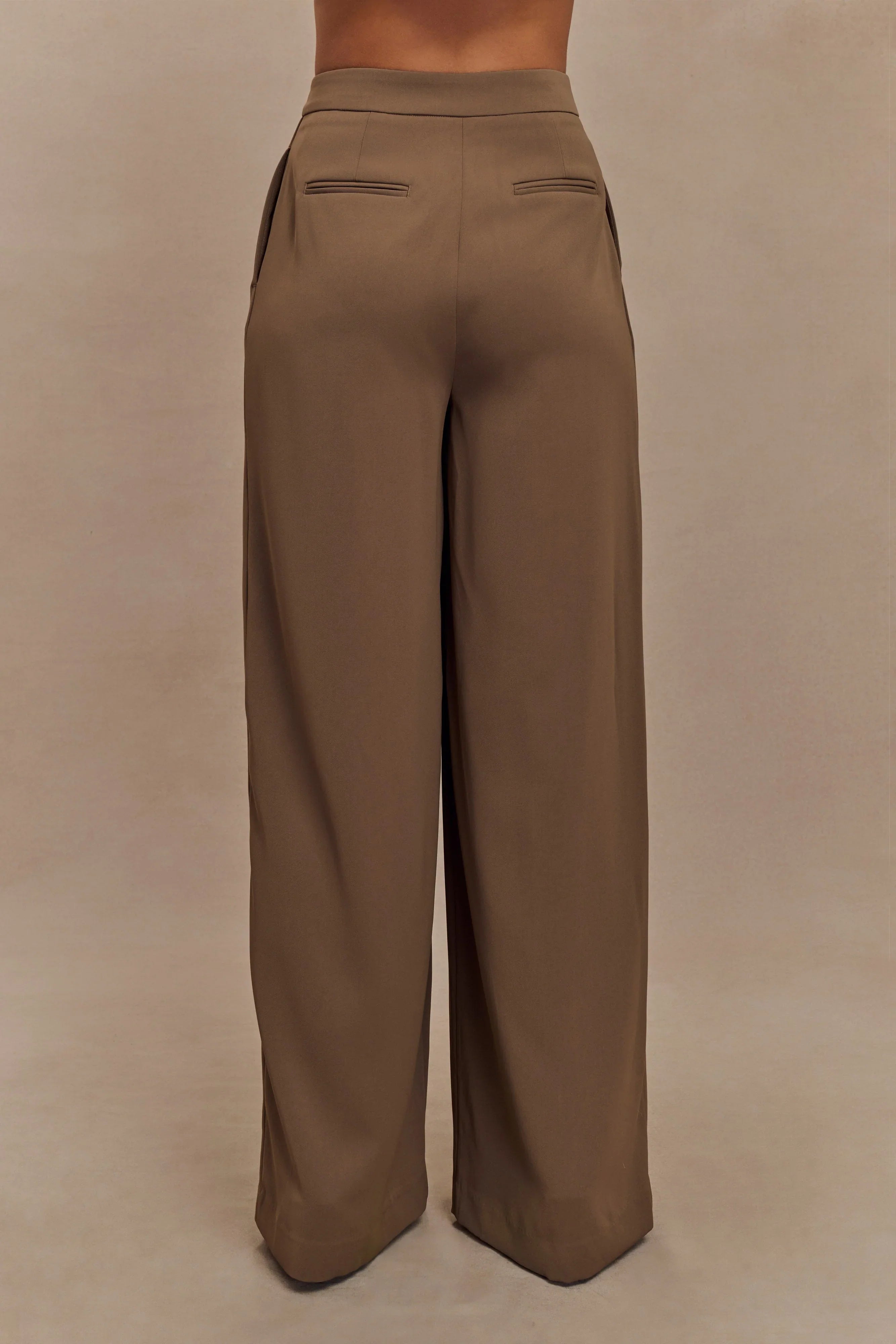 Faith Suiting Wide Leg Pant Cacao Brown