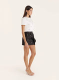 Black Embellished Knot Detail Mini Skirt