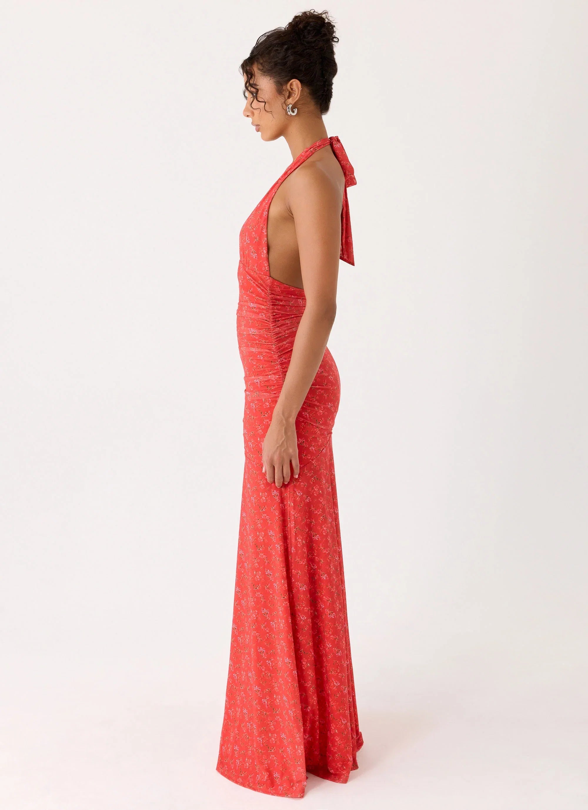 Esme Maxi Dress Magenta Red Rose