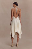 Sylvie Modal Hankie Midi Dress Ivory