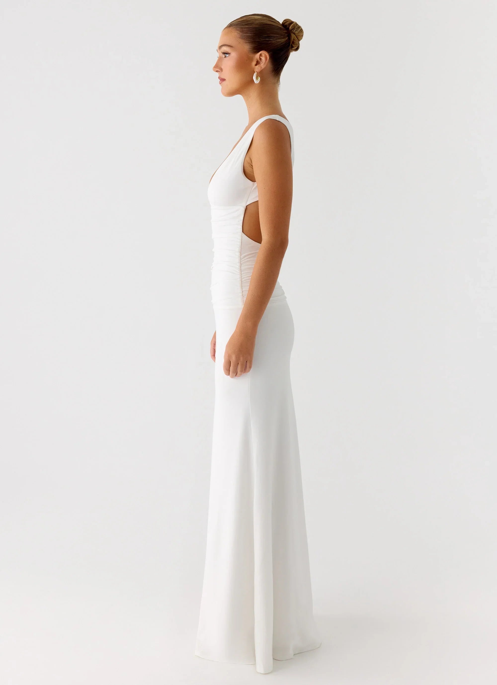 Cherry Sky Maxi Dress White