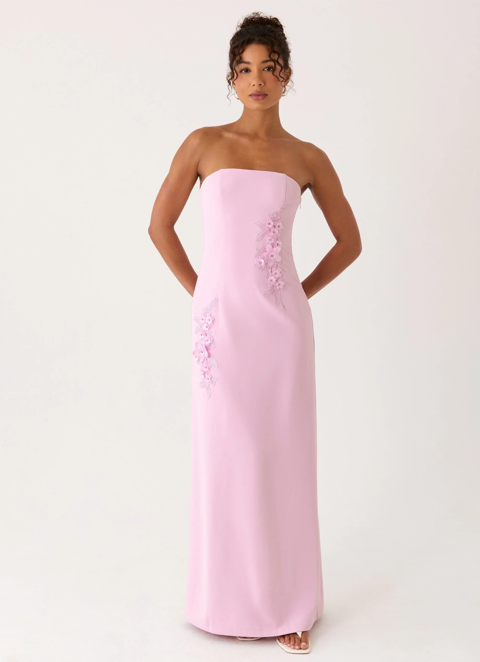 Monelise Strapless Maxi Dress Pink