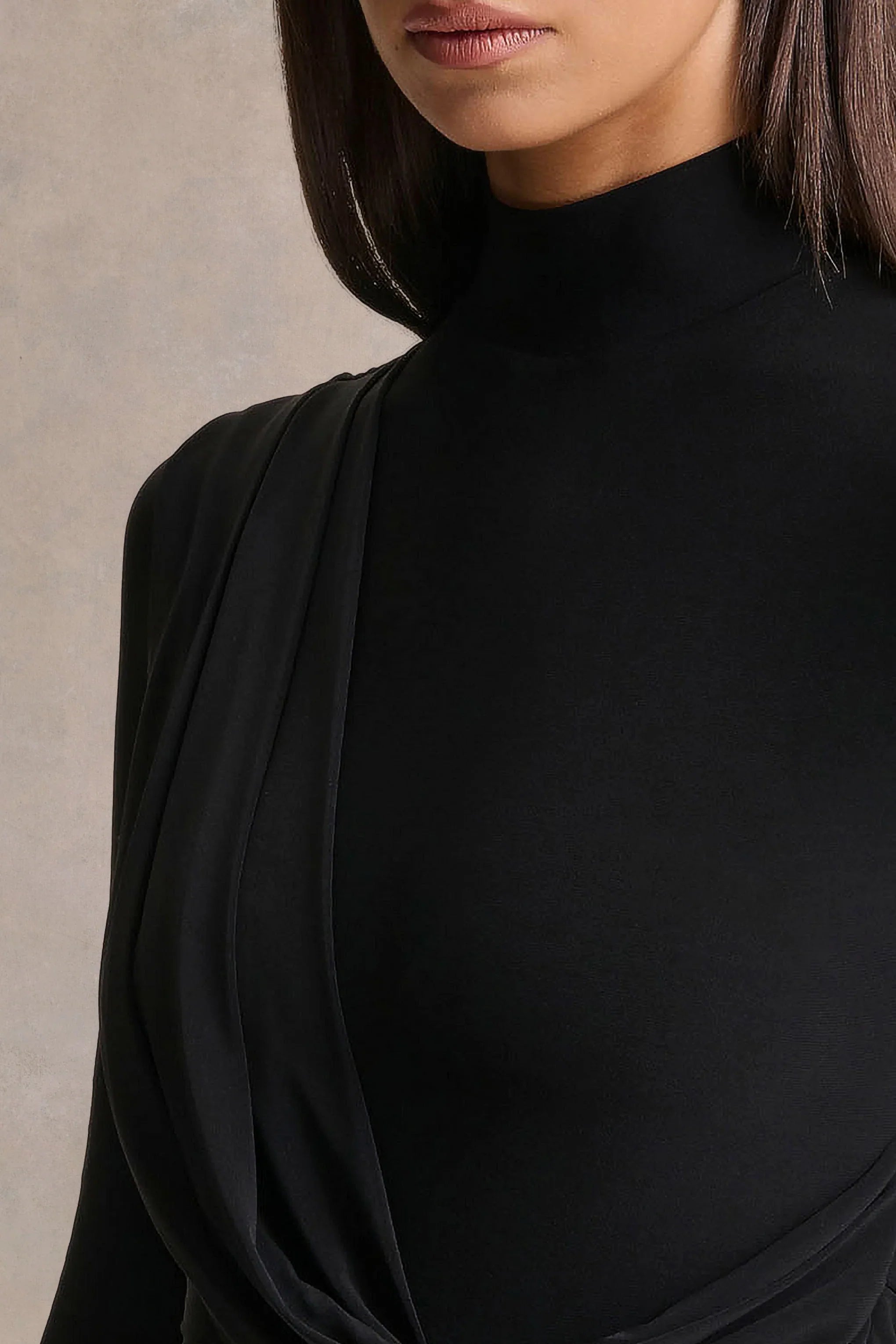 Havenna Black High Neck Jumpsuit