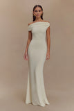 Kinsley Slinky Maxi Dress With Hardware Ivory