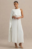 Paradise White Cape Sleeve Jumpsuit
