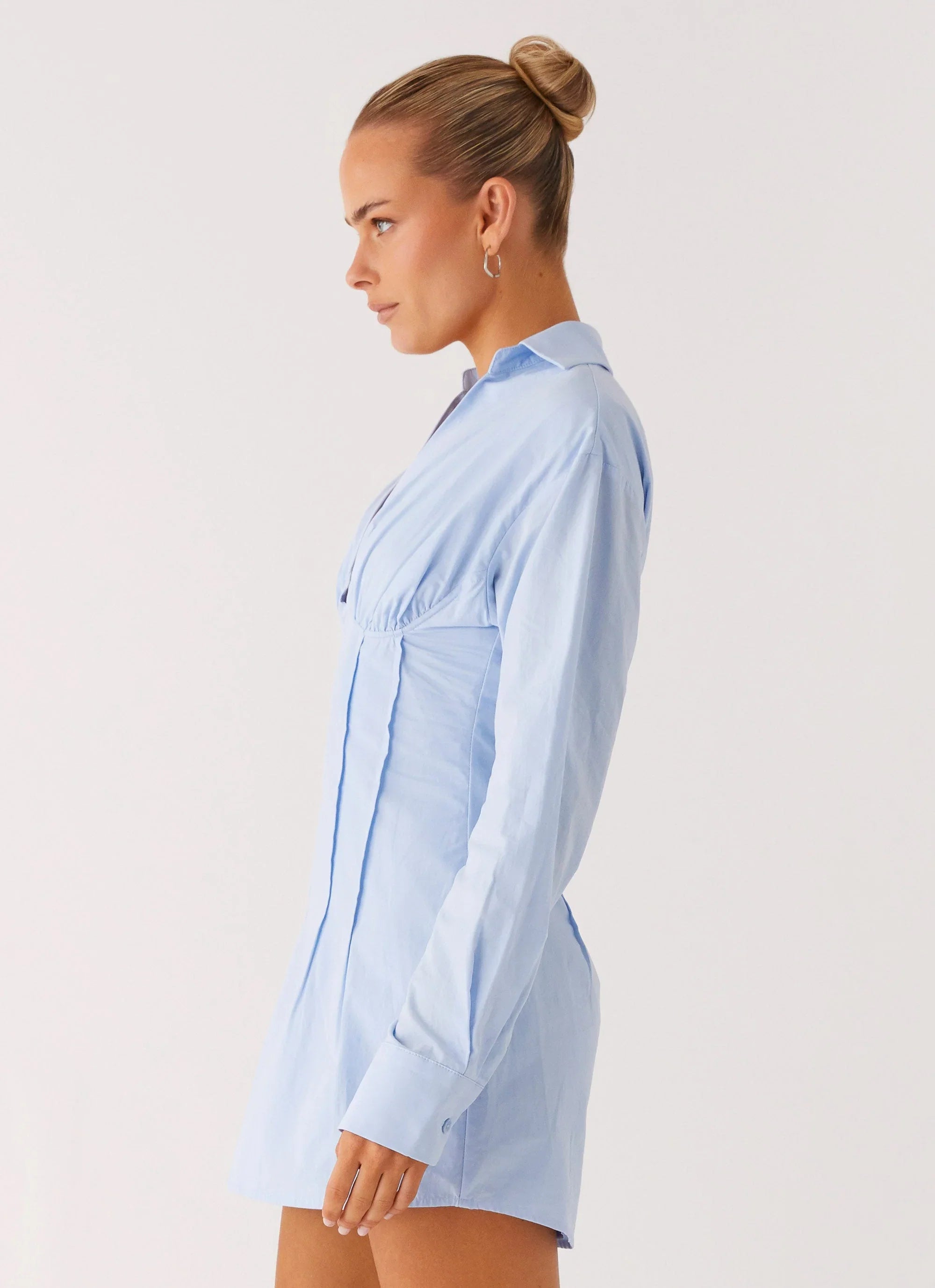 Clancy Mini Shirt Dress Blue