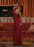Keena Scarf Maxi Dress Merlot