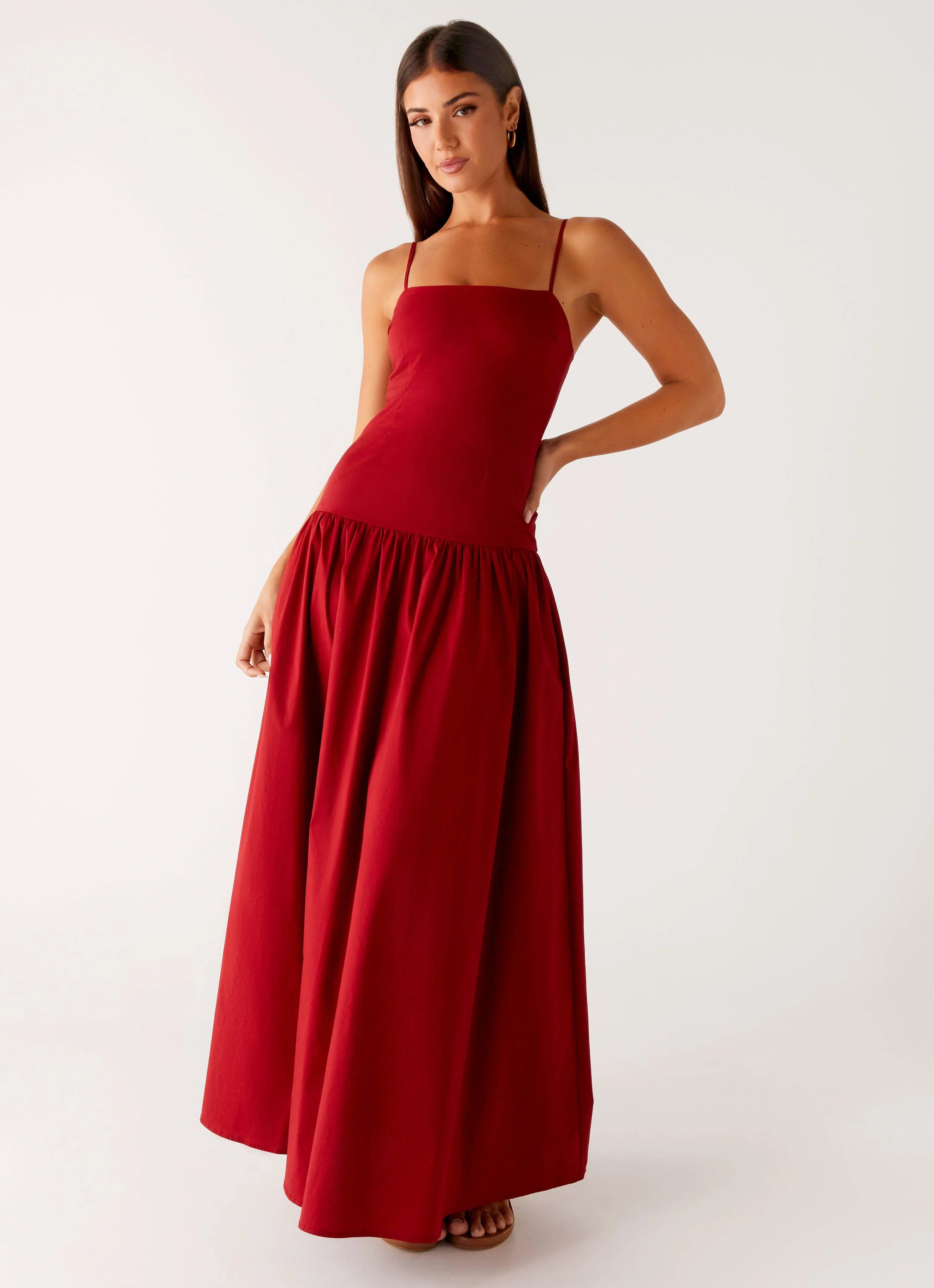 Vince Cami Maxi Dress Deep Red
