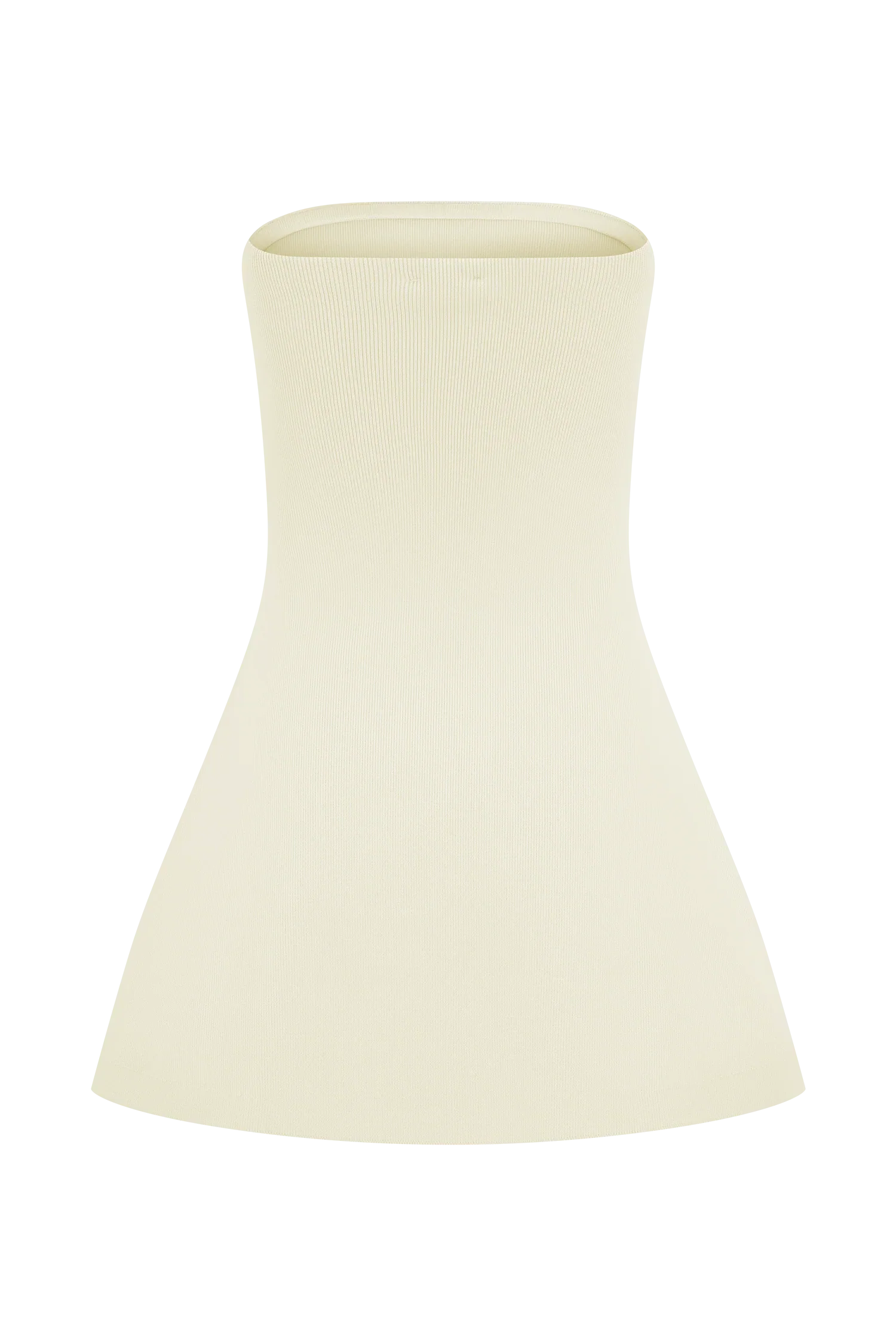 Anette Bandage Knit Strapless Top Ivory