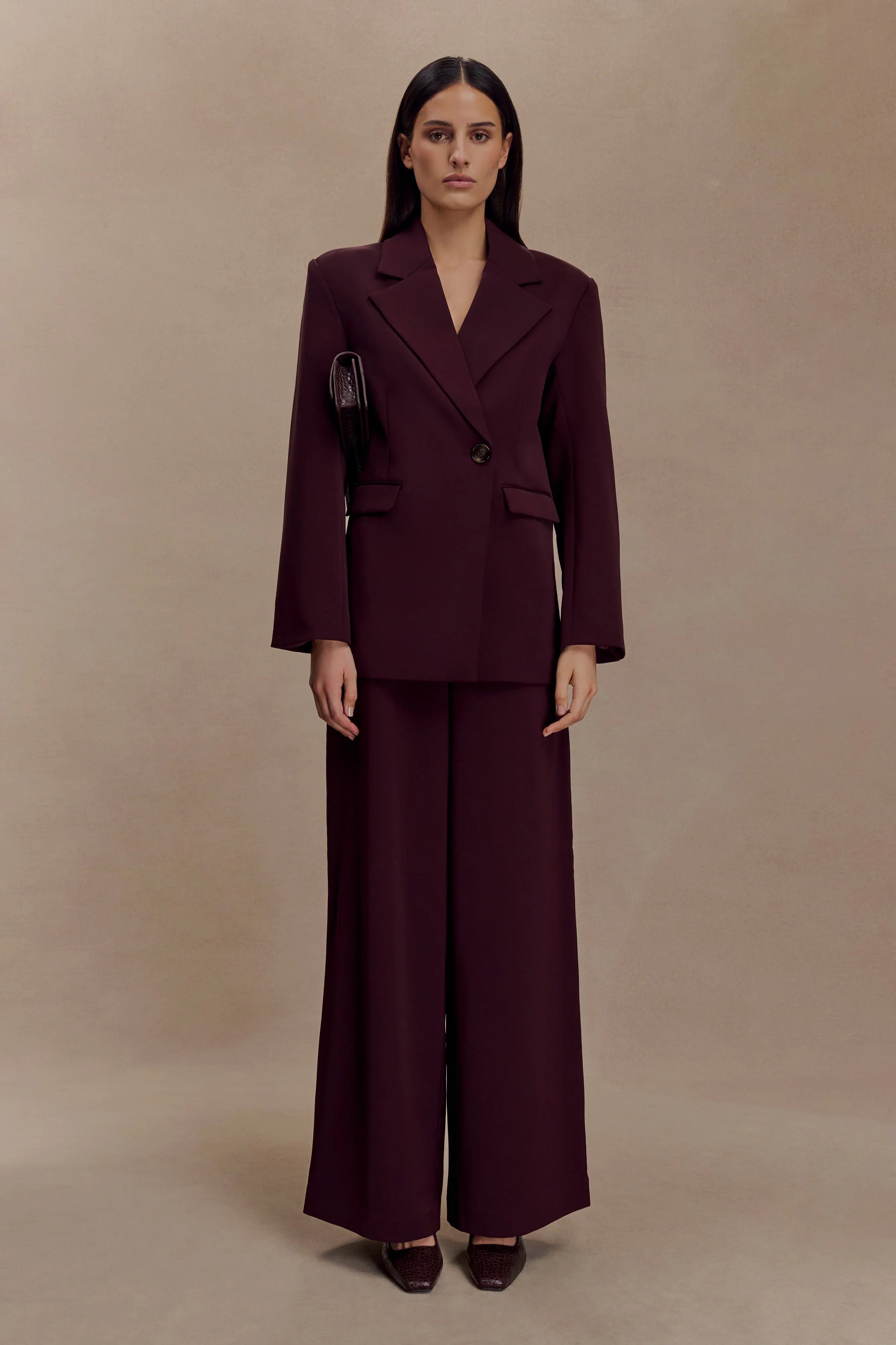 Mateo Oversized Blazer Mahogany
