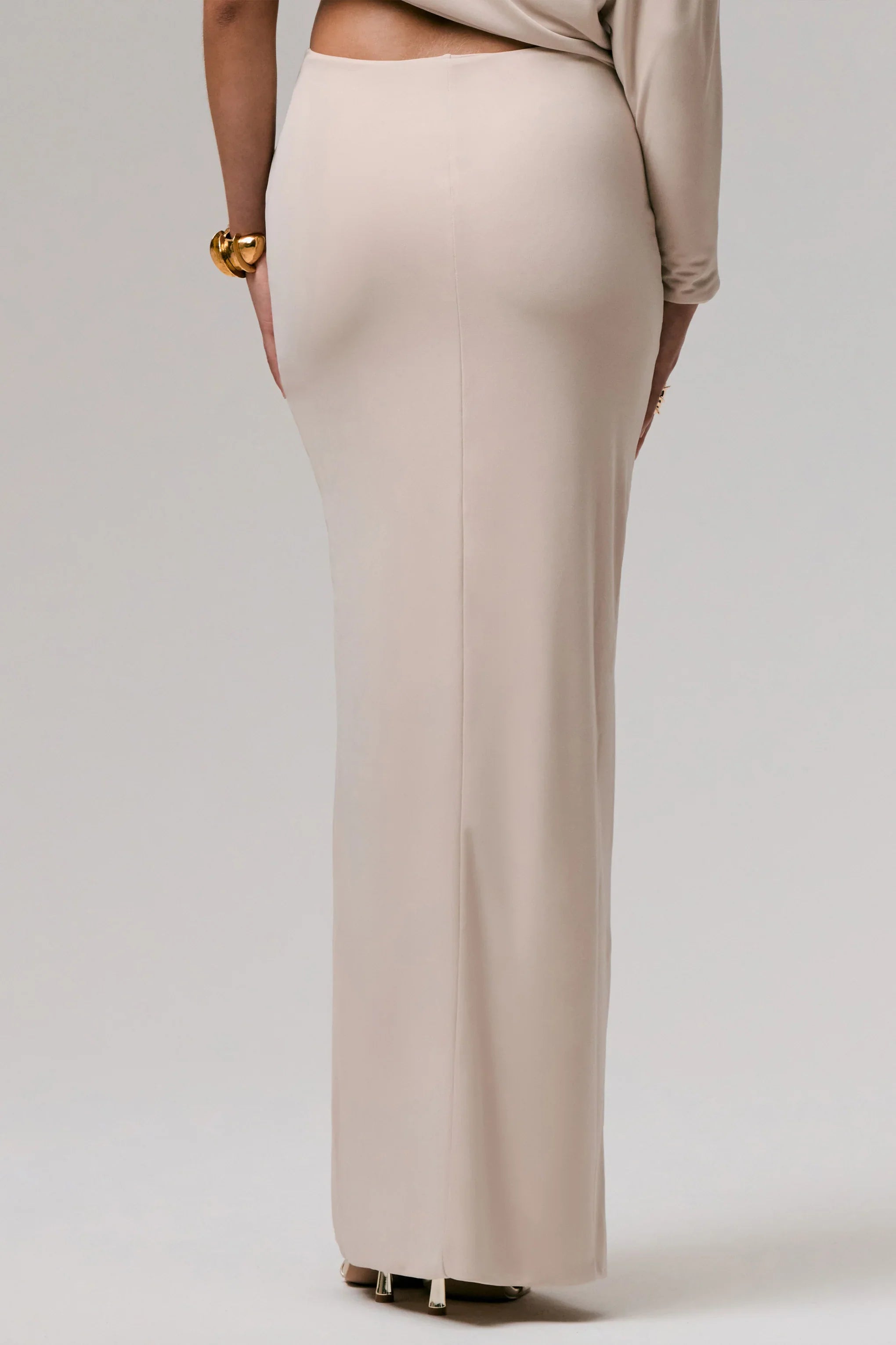 Marlena Stone Twisted Split Maxi Skirt