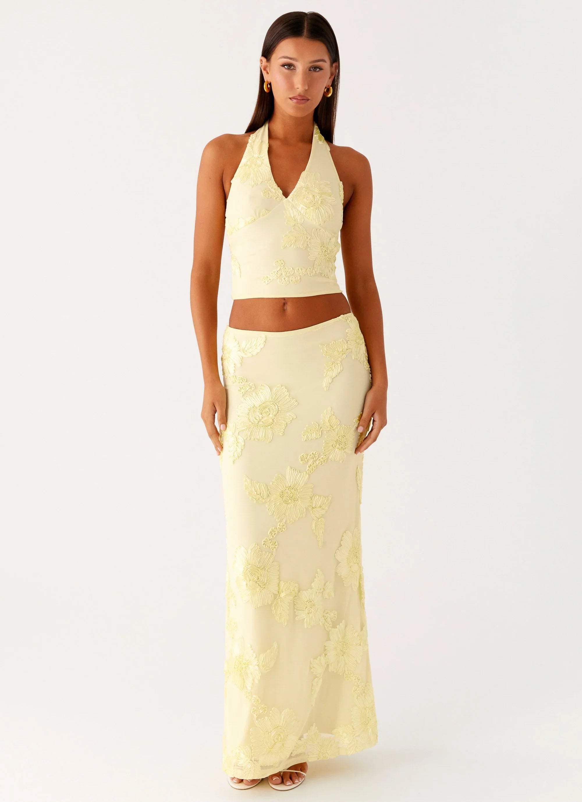 Radiate Maxi Skirt Yellow