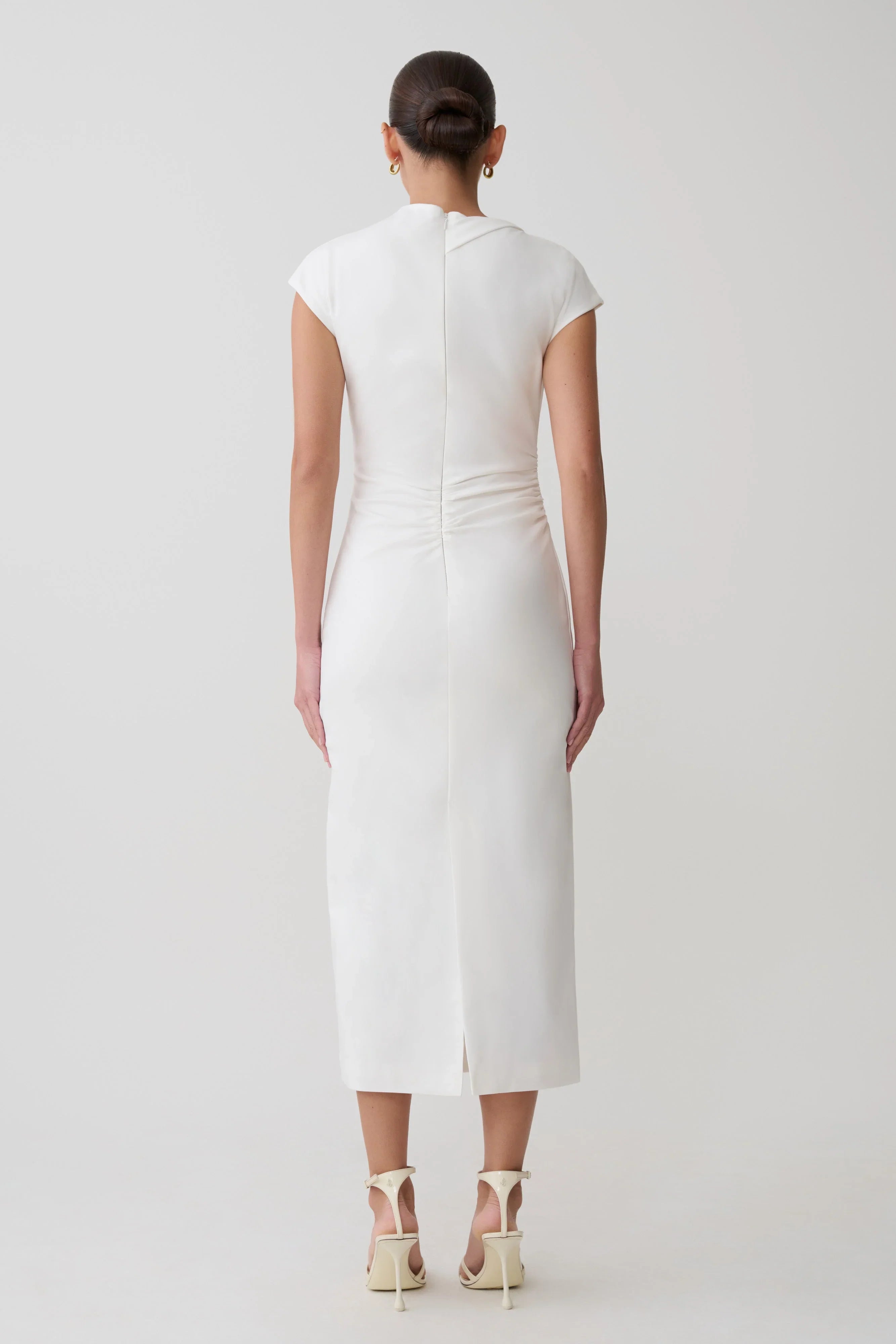 Lorena Cotton Midi Dress White