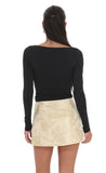 Floral Jacquard Skort in Champagne