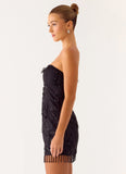 Wear My Kiss Mini Dress Black