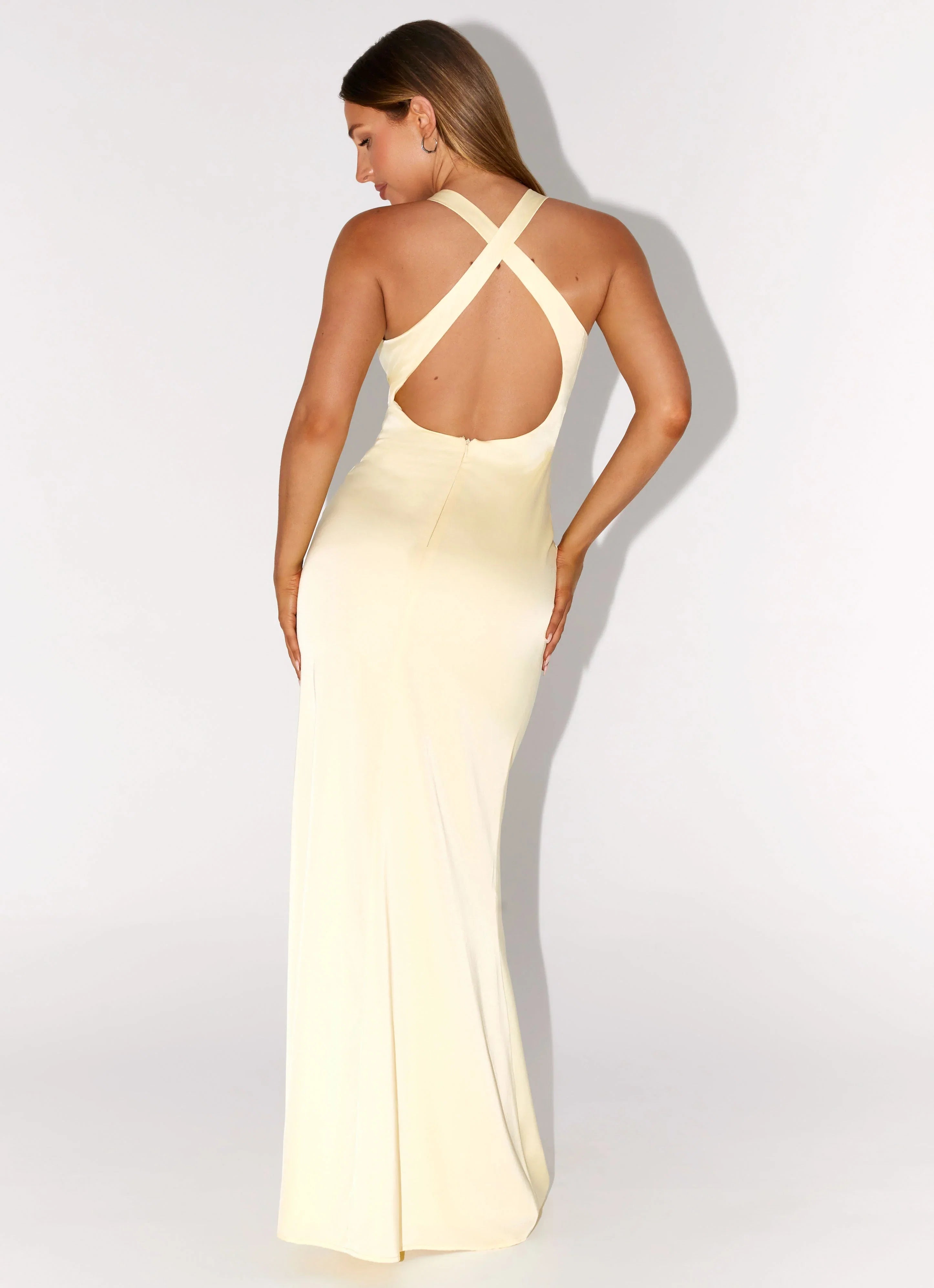 Desi Halterneck Maxi Dress Yellow