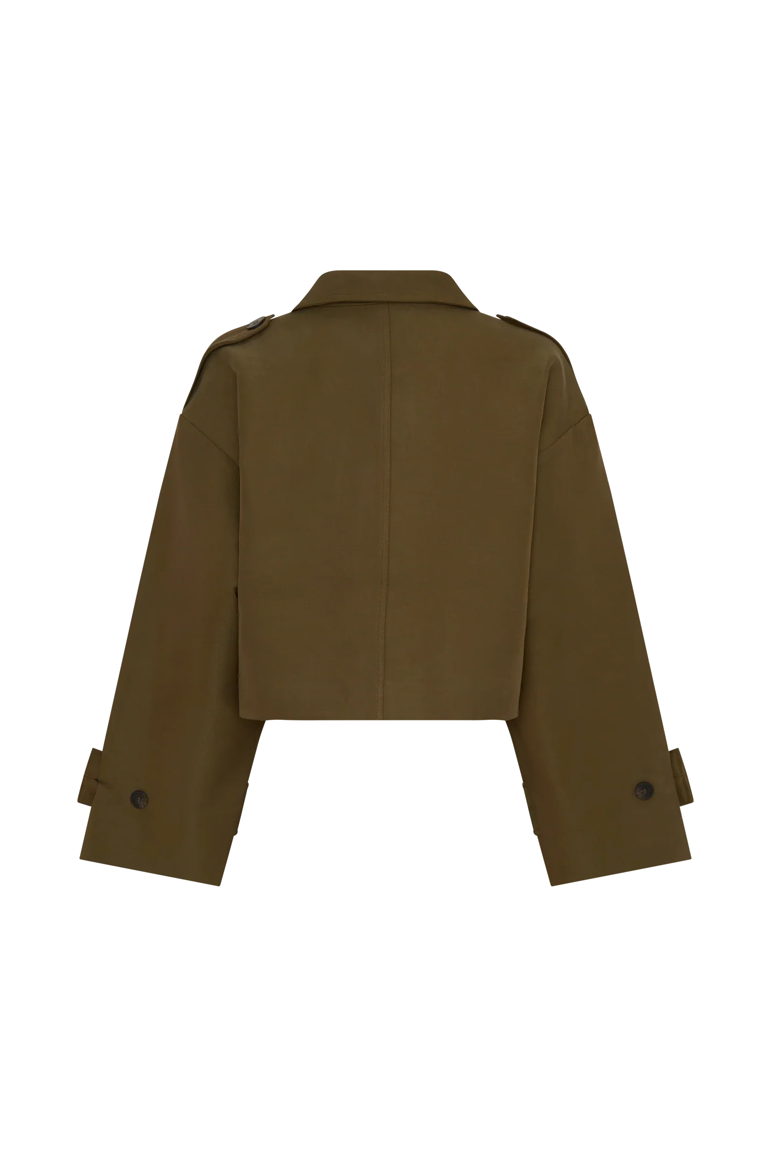 Rue Funnel Neck Bomber Jacket Khaki
