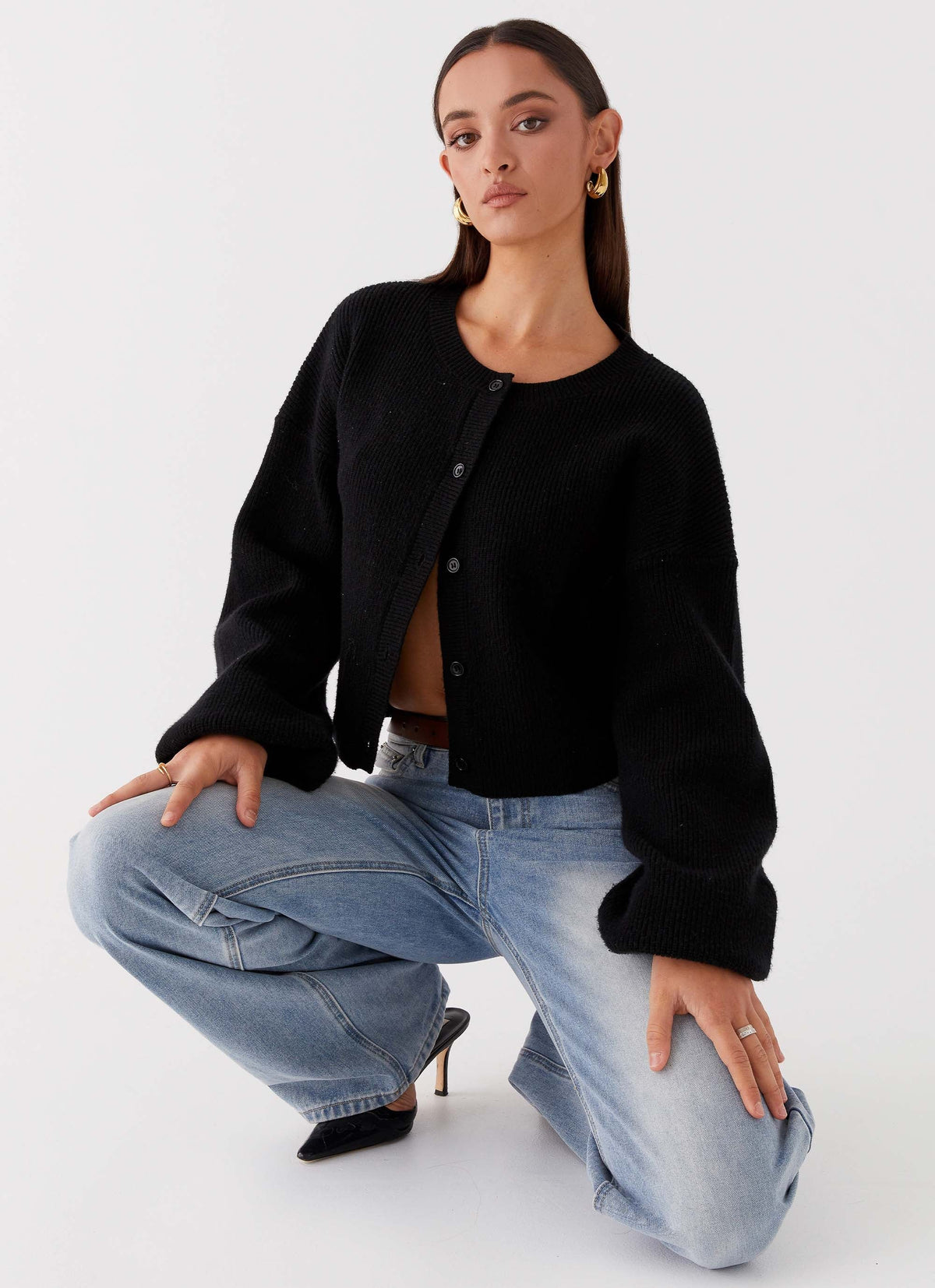 Daphne Knit Cardigan Black