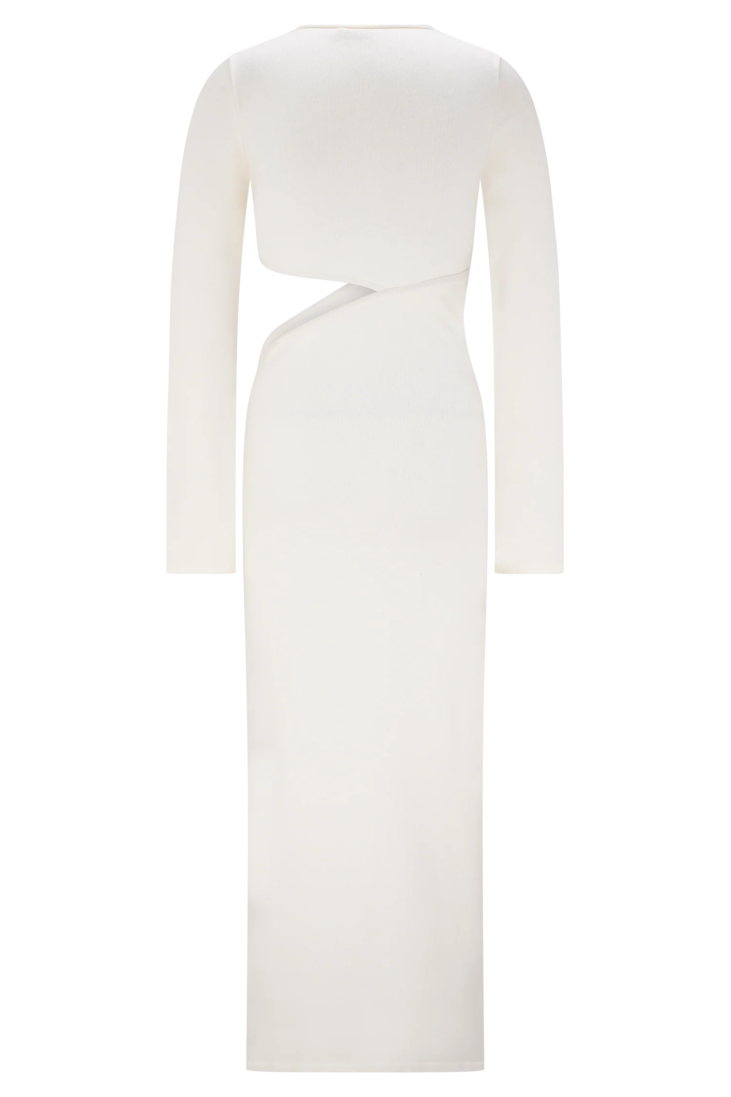 Azariah Long Sleeve Knit Midi Dress Ivory