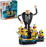 LEGO Despicable Me 4 Brick Built Gru and Minions Figure Buildable Minions Toy for Kids Dancing Despicable Me Toy Figures Playset Play and Display Birthday Gift for Boys and Girls 75582