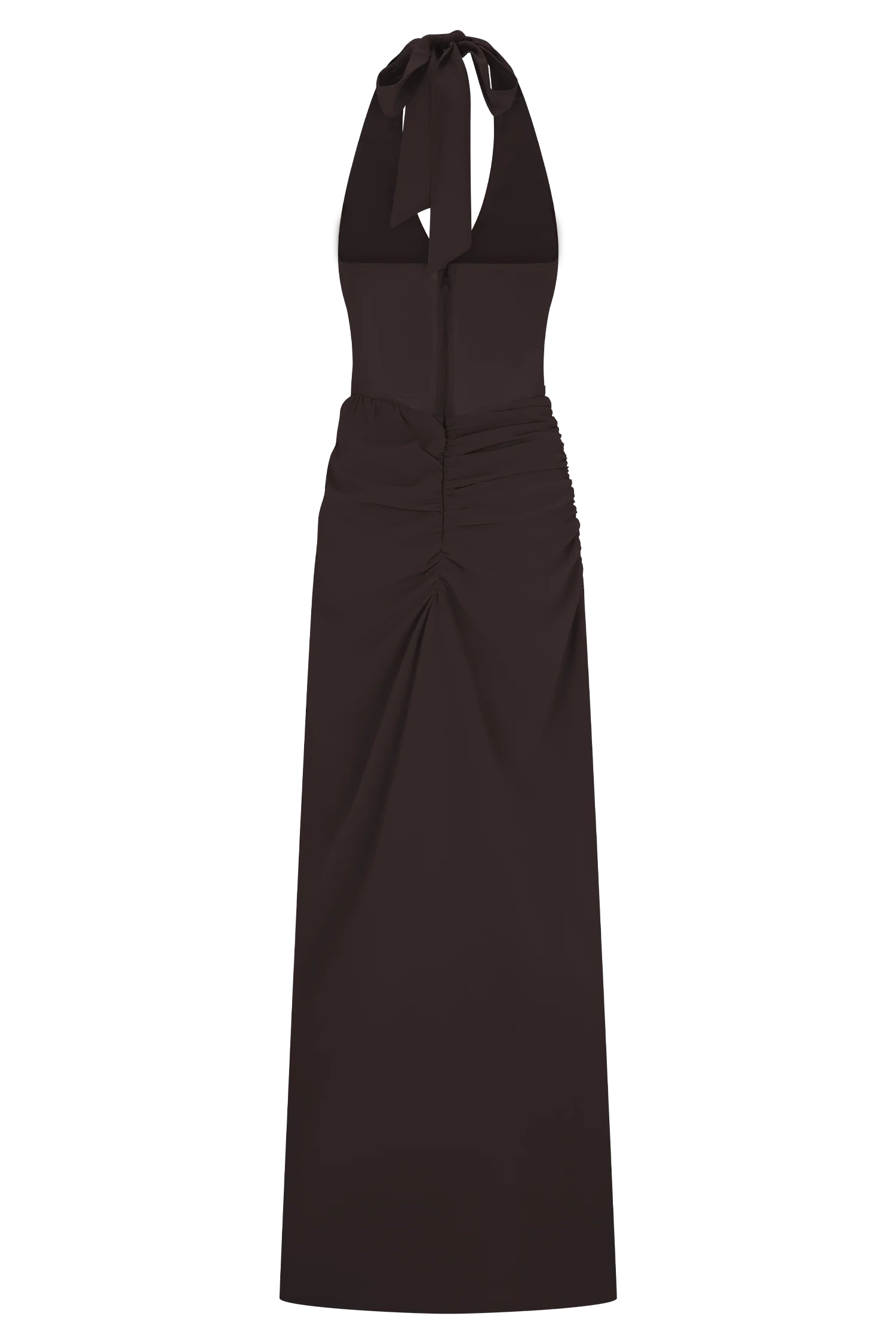 Jonna Chiffon And Mesh Maxi Dress Dark Chocolate