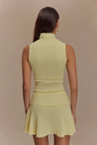 Indy Pointelle Knit Top Lemon