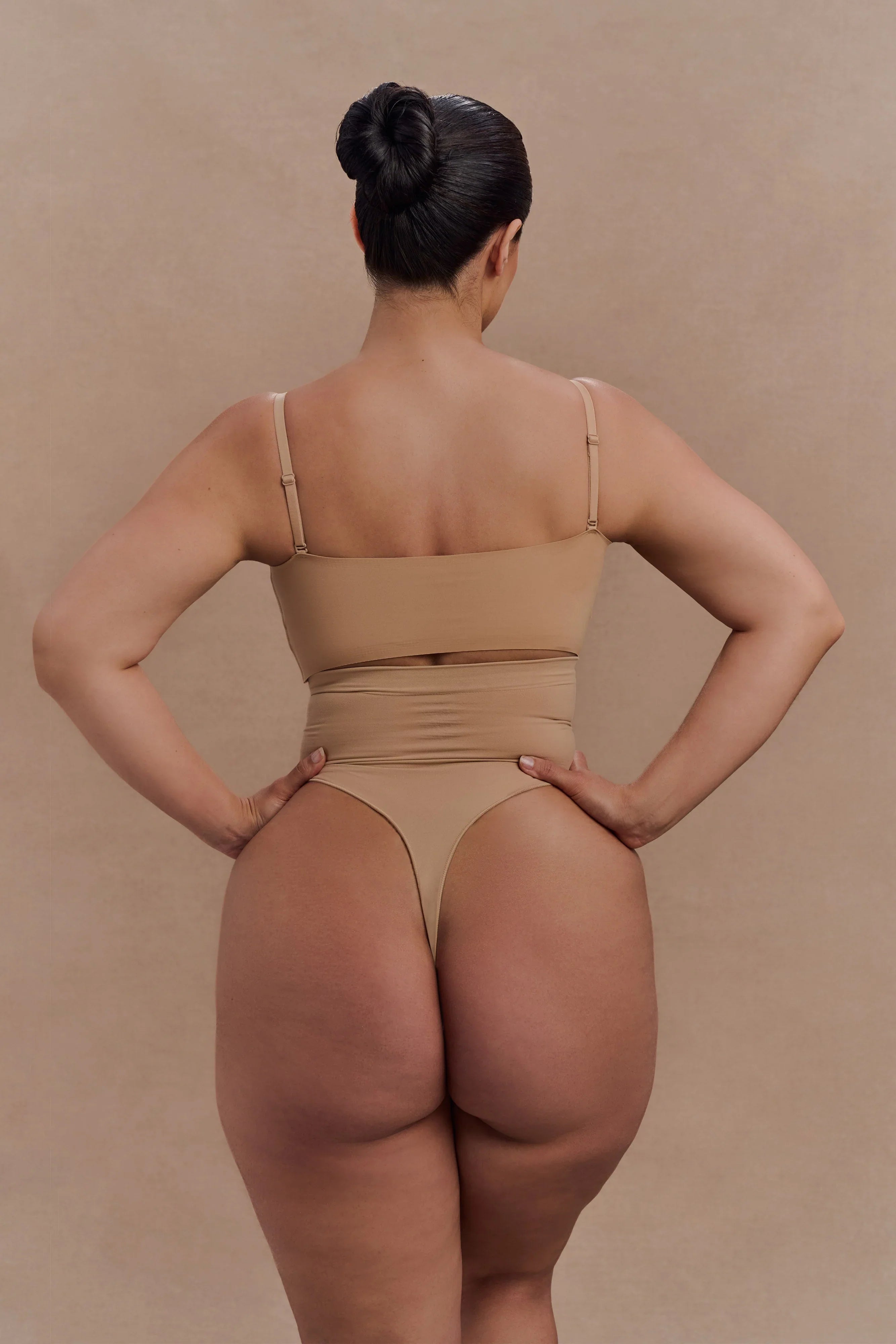 Saria High Waist Shapewear Briefs Beige