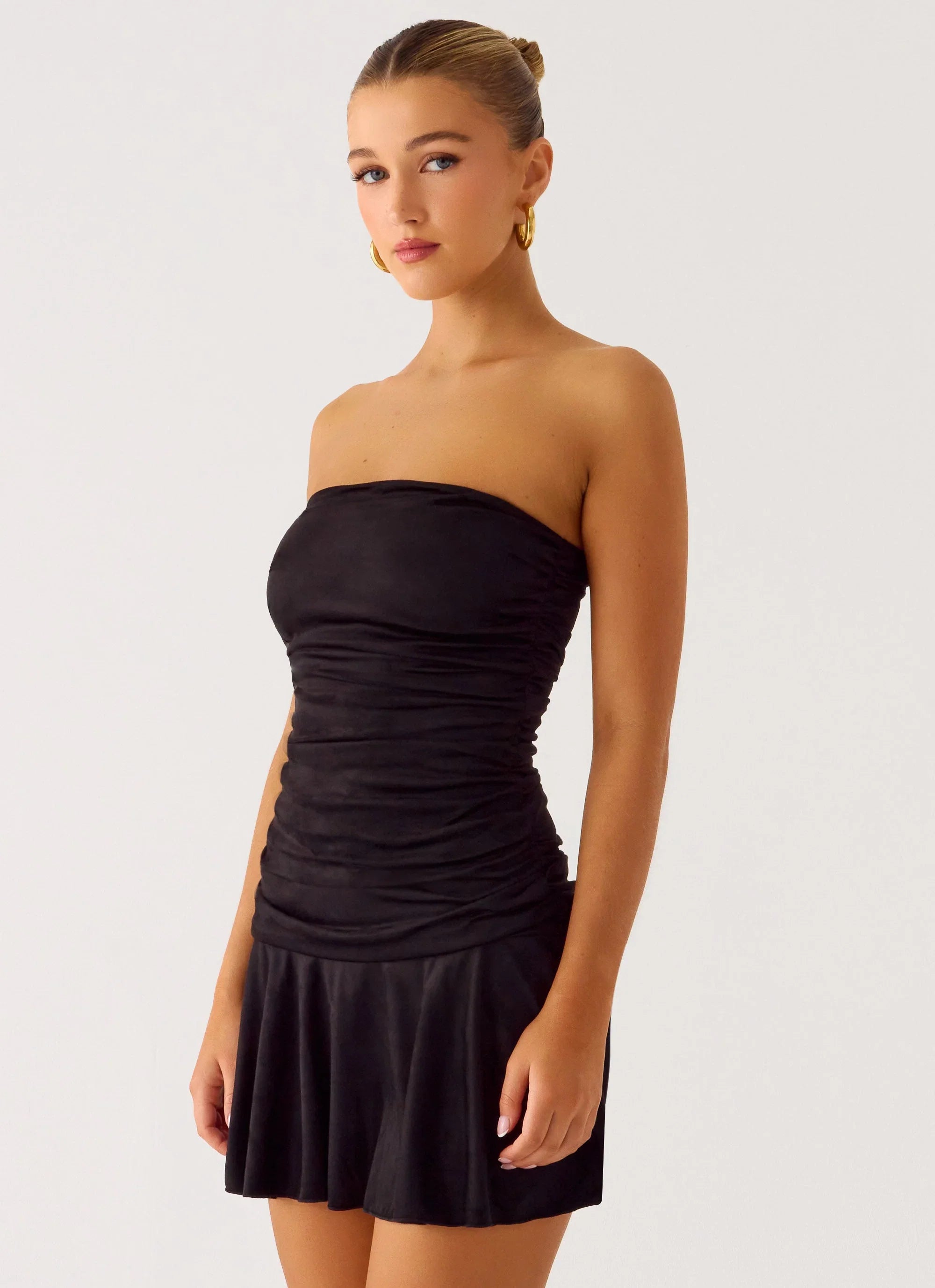 Meridella Strapless Mini Dress Black