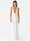 Cheyenne Halter Neck Maxi Dress Ivory