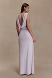 Bridget Slinky Maxi Skirt With Hardware Dusty Lilac