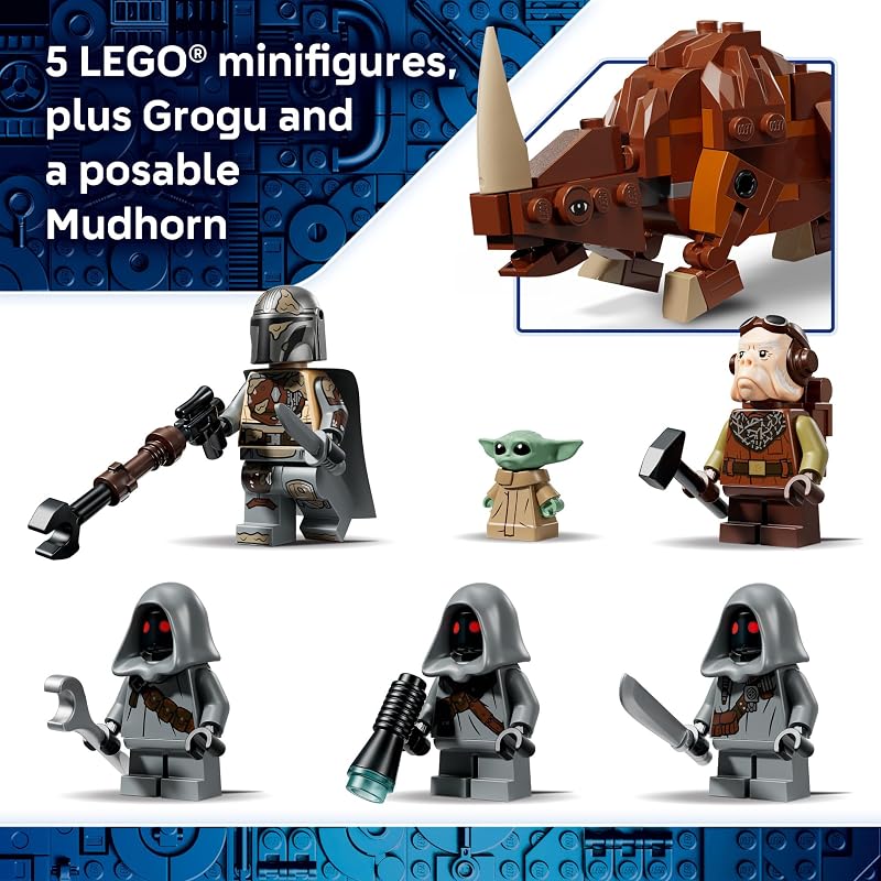 LEGO Star Wars Offworld Sandcrawler and Mudhorn 75453 Building Toy for Boys Girls Ages 14 Movie Playset 5 Minifigures Grogu Figure 1683 pieces Gift for Birthdays