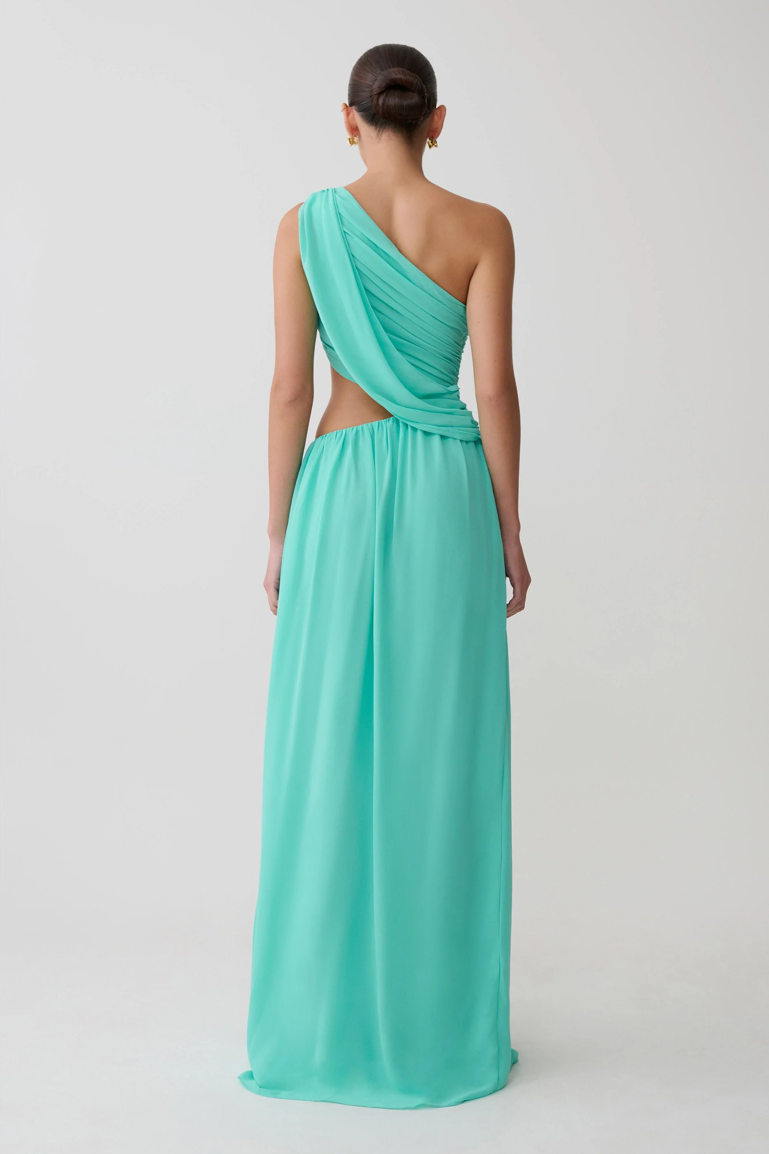 Aria Chiffon Cut Out Maxi Dress Lagoon
