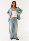 Maxwell Baggy Denim Jeans Washed Blue