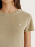 Green Towelling Short Sleeve Top