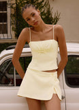 Gowon Low Rise Mini Skort Butter Yellow