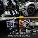 LEGO Technic Peugeot 9X8 24H Le Mans Hybrid Hypercar 42156 Collectible Race Car Building Kit for Adults and Teens 1