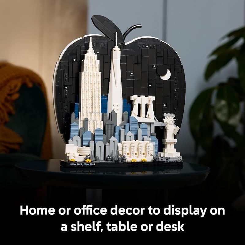 LEGO Architecture New York City The Big Apple Building Set for Adults Ages 18 Decor for Bedroom Office or Desk Gift for Men Women 21066