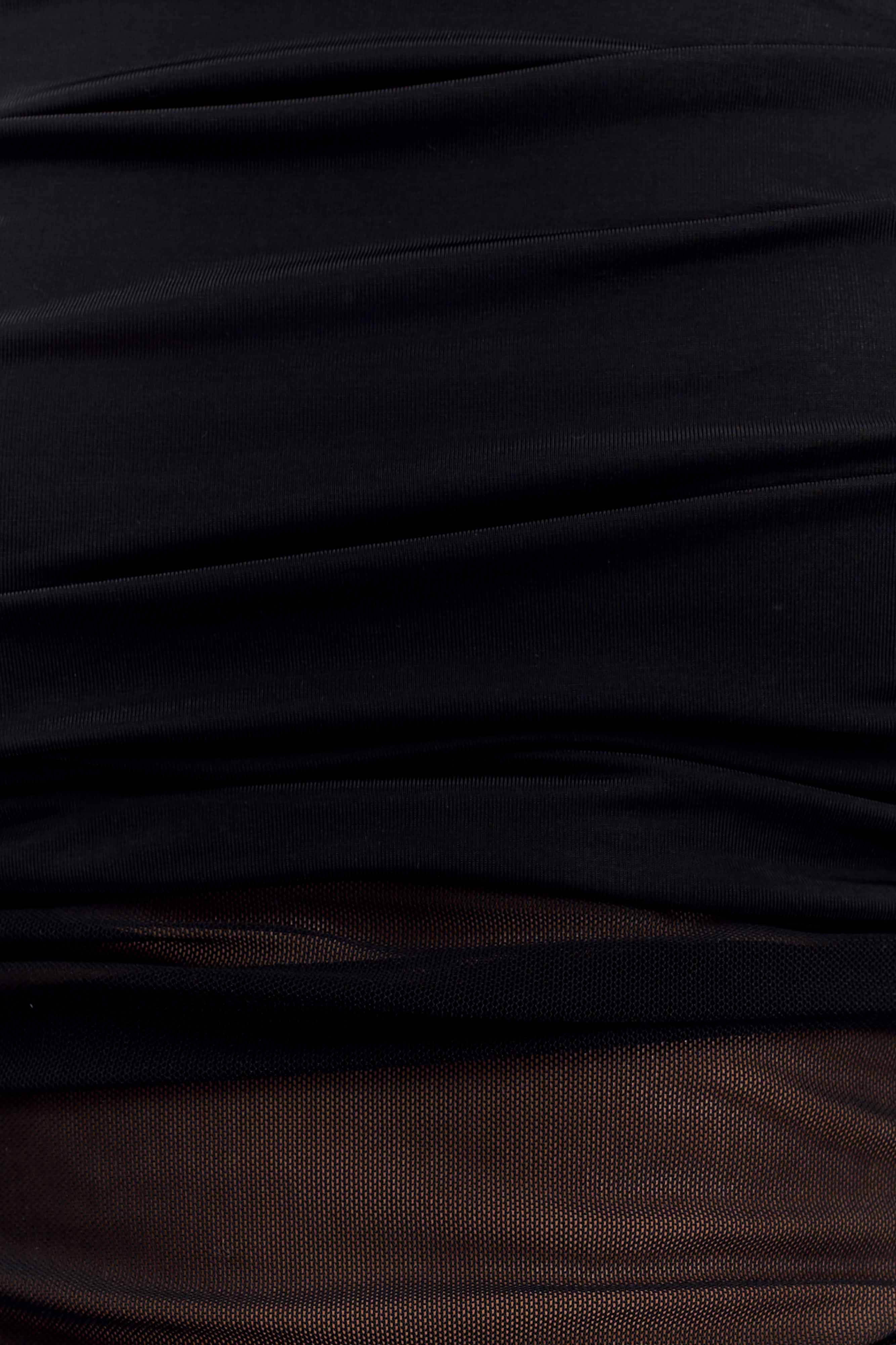 Dahlia One Shoulder Top Black