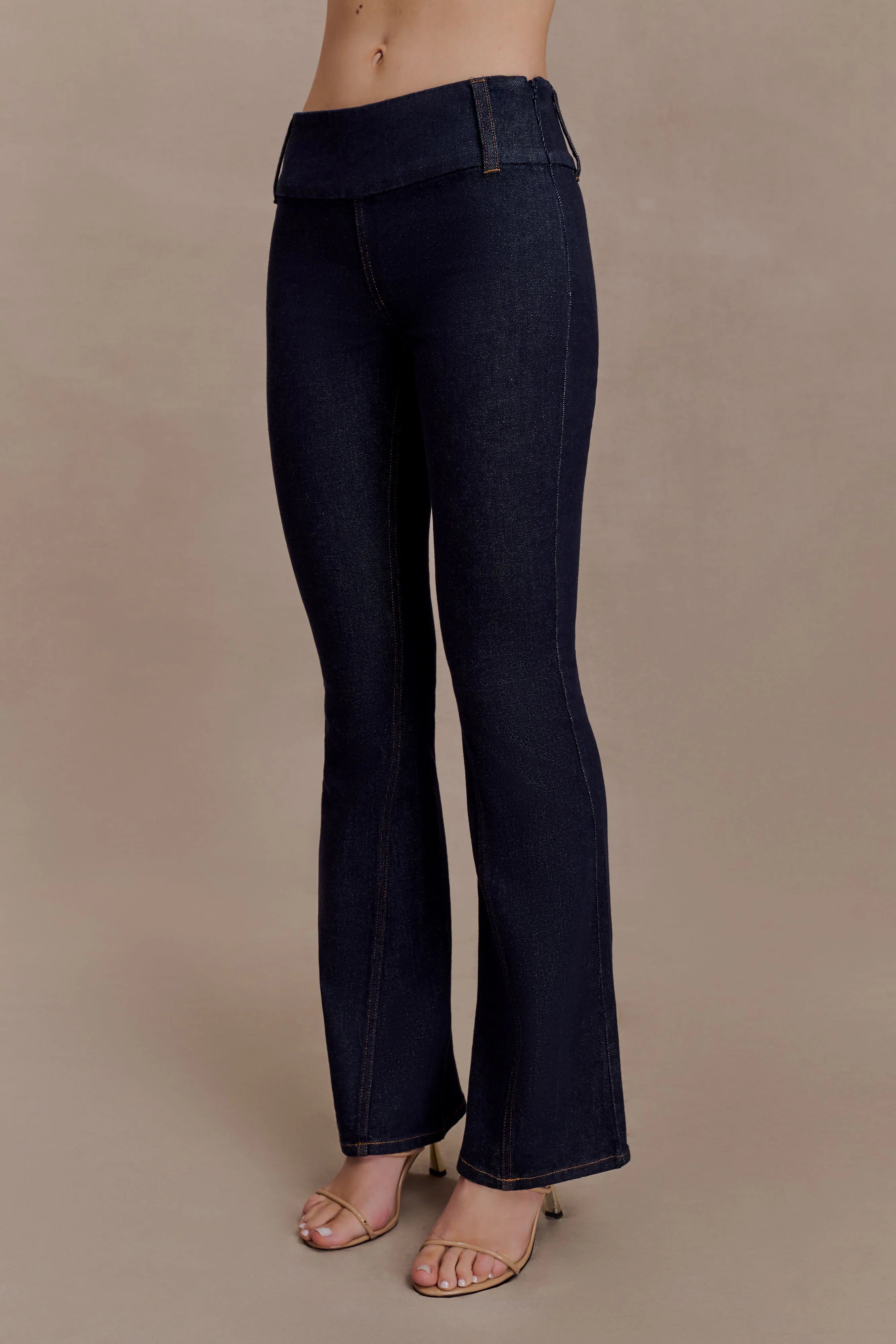 Shelly Flared Denim Jeans Washed Indigo Blue