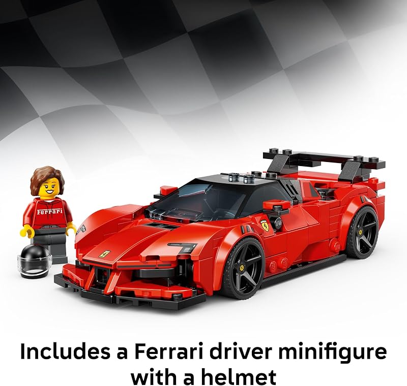 LEGO Speed Champions Ferrari SF90 XX Stradale Sports Car Building Toy for Kids Building Set W Ferarri Driver Minifigure for Boys Girls Ages 9 Gift Idea for Birthdays 77254